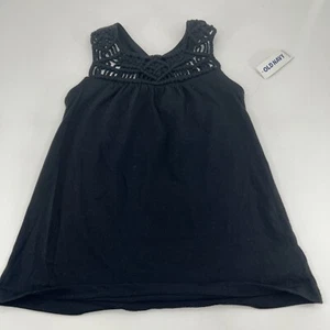 Old Navy Girls Tank Top Shirt Crochet Black Girls Size: XS 5 - Picture 1 of 5