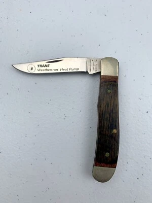 Cuchillo Plegable Parker Edwards Cubiertos Una Hoja Trane Navidad 1989 Foto 1 de 4