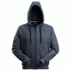 Sudadera de trabajo con capucha con cremallera completa Snickers 2801, revestimiento suave, azul marino - Imagen 1 de 1