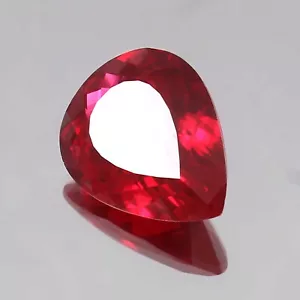 AAA Natural Flawless Mozambique Blood Red Ruby Pear Loose Cut Gemstone 21x16 mm - Picture 1 of 3