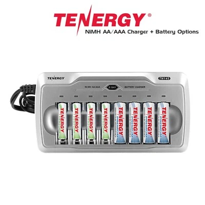 Tenergy TN145 AA AAA 8 Bay NiMH Battery Charger with Battery Options - Image 1 of 4