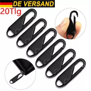 20 Stk Reißverschluss Anhänger Griff Zipper Schieber Ersatz Reparatur Set Kopf - Bild 1 von 8