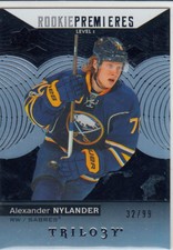 ALEXANDER NYLANDER 2017/18 UD TRILOGY ROOKIE PREMIERES LEVEL 1 BLACK FOIL #/99