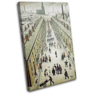 L.S. Lowry Street Scena De Colección UN SOLO LIENZO ARTE DE PARED Impresión de Imagen - Imagen 1 de 1