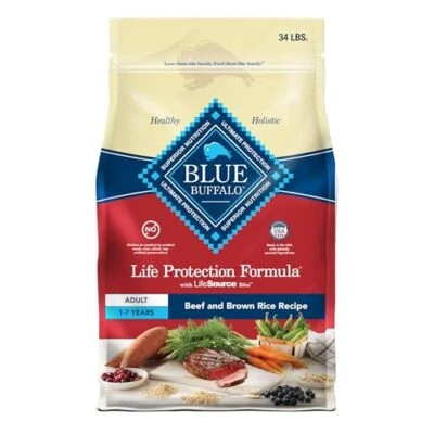 Blue Buffalo Life Protection Formula Beef and Brown Rice 34lb Natural Dog Food - Image 1 of 4