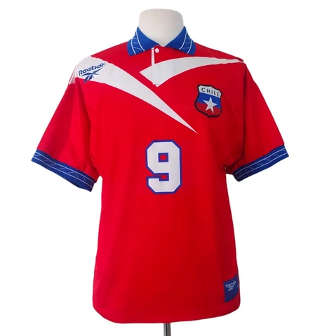 CHILE 1996-98 ZAMORANO FOOTBALL SHIRT SOCCER JERSEY REEBOK MEN VINTAGE SIZE M Cover