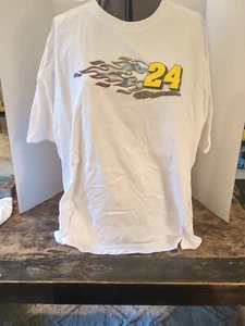 Hase Authentics Jeff Gordon 24 White T Shirt Graphic On Both Sides XXL - Picture 1 of 6