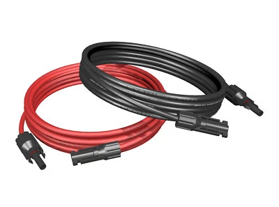 Solarkabel mit Stecker Verlängerungskabel rot schwarz 4mm², 6mm² Solarleitung PV - Bild 1 von 4