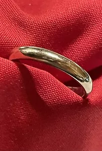 Nice Solid 14k White Gold Simple Classic Wedding Band Engagement Ring 2.75g Sz 6 - Picture 1 of 10