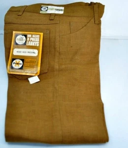 True VTG 70's Mr. Hicks Casuals X-Press Lankys Jeans 27/29 Brown El Paso  - Picture 1 of 5