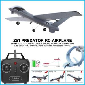 Z51 660mm RC Airplane Glider With LED 2.4G Remote Control 2 Battery