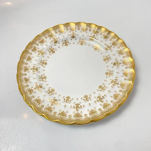 Vintage Spode Fleur De Lys Fine Bone China Side Plate Gold Gilded - Picture 1 of 3