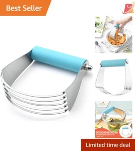 Large Stainless Steel Dough Blender 5" Soft Grip Cutter Tool Dishwasher Safe ... - Picture 1 of 11