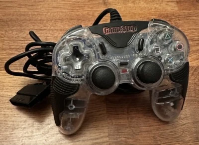 GameStop Clear See Through Controller for PlayStation 2 Tested READ - Image 1 of 4