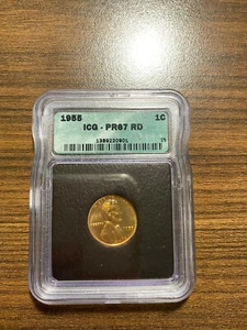 1955-P Lincoln Wheat Penny Cent 1C ICG PROOF PR 67 Red (RD) Type 1 Wheat Reverse - Picture 1 of 2