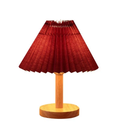 CUELLO DE GANSO Dormitorio Romántico Rosa Rojo LED Lámpara de Mesita de Noche Luz Base de Madera 220V P Foto 1 de 4