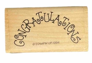 Stravagante Congratulazioni Occasione Saluto Parola Frase Legno Timbro Gomma - Foto 1 di 2