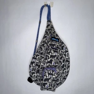 Kavu Damen Cozy Critter Mini Rope Sling Bag Rucksack Crossbody Lila Schwarz - Bild 1 von 5