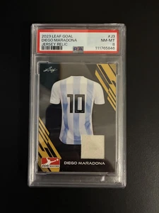 2023 Leaf Goal Diego Maradona Jersey Relic PSA 8 - Picture 1 of 1