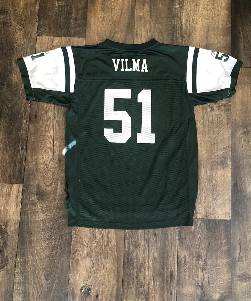 Camiseta Reebok New York Jets Jonathan Vilma YOUTH XL Throwback EXCELENTE FORMA Foto 1 de 4