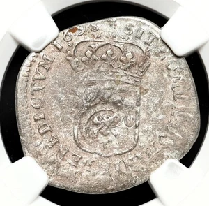 FRANCE, American Colonies. Edict of 1692, Billon 15 Deniers, NGC VF20 - Picture 1 of 4