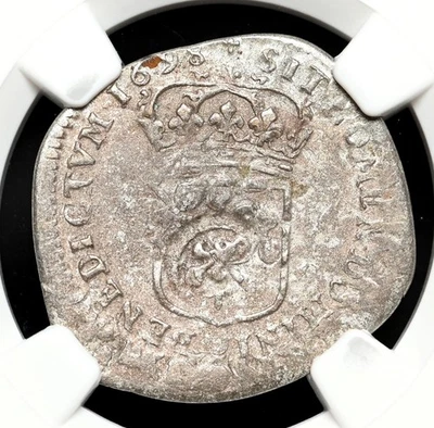 FRANCE, American Colonies. Edict of 1692, Billon 15 Deniers, NGC VF20 - Image 1 of 4