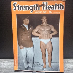VTG Strength and Health Magazine AUG 45 Early Bodybuilding Mag Gay Interest Beef - Picture 1 of 23
