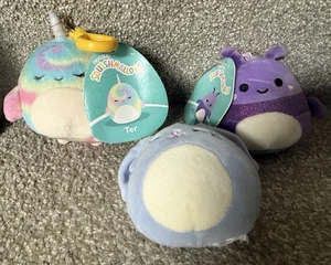 Squishmallows Axel The Beetle 3.5”  clip/keychain Ter Lot 3 - Picture 1 of 7