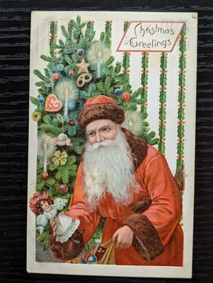 Postal de Navidad vintage en relieve - Felicitaciones de Navidad - *Envío gratuito* Foto 1 de 2