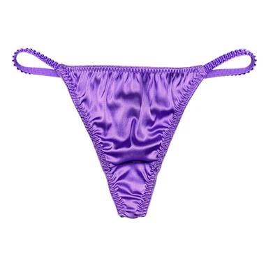 经典缎面丁字裤紫色 XL — 第 1/2 张图片