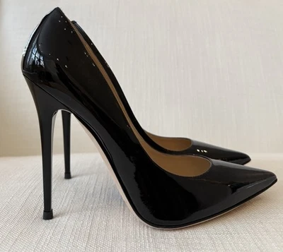Jimmy Choo Anouk Black Patent Leather Heels Size 42 IMMACULATE WORN ONCE - Image 1 of 4