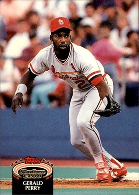 1992 Stadium Club #338 Gerald Perry St. Louis Cardinals - Image 1 of 2
