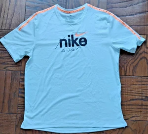 Nike Dri-FIT Miler D.Y.E. Men's Short-Sleeve Running Top - white/orange/black - Picture 1 of 5