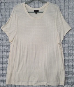 J. Jill Ivory White Waffle Knit Top Women's XL Shirt Comfort Layering Lagenlook - Picture 1 of 4