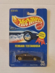 Hot Wheels Ferrari Testarossa Gold Medal Speed Black 1991 *VINTAGE COLLECTIBLE* - Picture 1 of 2