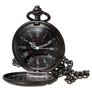 Antiguo Reloj Bolsillo Retro Cuarzo Vintage Colgante Collar Cadena Regalo Steampunk - Imagen 1 de 9