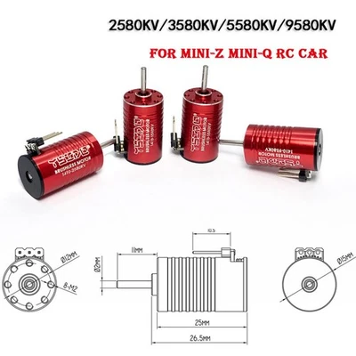 2580KV 3580KV 5580KV 9580KV Brushless Motor For Kyosho Mini-Z 1/24 1/28 RC Car d - Image 1 of 4