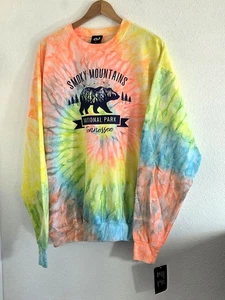 NUEVO CON ETIQUETAS Parque Nacional Yellowstone Para Hombres Multicolor Gráfico Tie Dye Sudadera Talla XL - Imagen 1 de 9