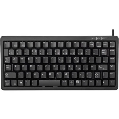 CHERRY Slim-Line USB/PS2 USB Tastatur Deutsch, QWERTZ Schwarz - Bild 1 von 4