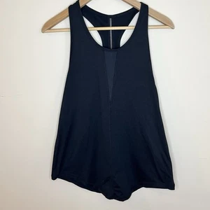 Zyia Active Mujer Pequeño Negro Corredor Espalda Malla Panel Atlético Camiseta Sin Mangas Entrenamiento - Imagen 1 de 6