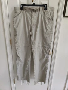 Pantalones Convertibles COLUMBIA Para Hombre 38x34 Caqui Omni Mecha Cremallera Exterior Senderismo - Imagen 1 de 11