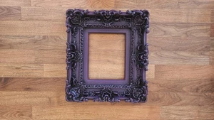 8,5x11 Distressed Lila Rahmen Bilderrahmen Barock Verziert Ausgefallen Original Rahmen - Bild 1 von 6