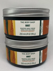 The Body Shop Boost Whipped Body Cream 200ml Mandarin & Bergamot NEW Vegan x 2 - Picture 1 of 14