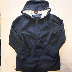 Gallery Artistik 3-in-1 Rain Coat Black Hooded Windbreaker Jacket Men's Large - Picture 1 of 10
