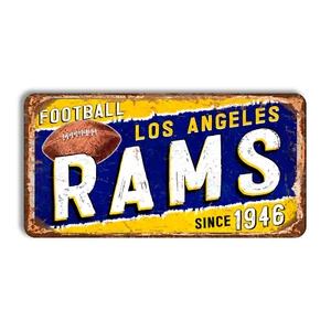 Metal sign Los Angeles Rams vintage Los Angeles Rams football wall decor sign - Picture 1 of 5