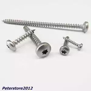 Vis à panneaux de particules à tête ronde avec tête renforcée TORX acier inoxydable VA A2 - Photo 1/1