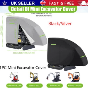 Waterproof Full Cover for Mini Digger Excavator Breathable Dust Rain Resistant - Picture 1 of 13
