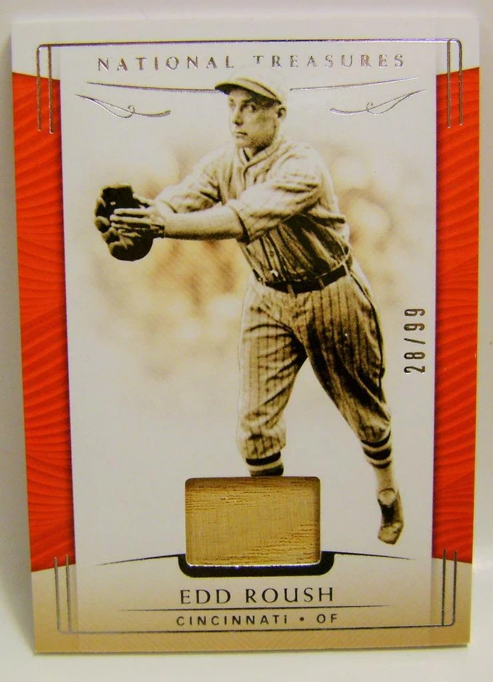 EDD ROUSH GAME USED BAT RELIC /99 PANINI NATIONAL TREASURES 2019 - Image 1 of 1