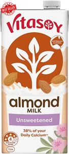 Unsweetened Almond Milk 1L Pack of 12 Long Life Dairy-Free Drink - Picture 1 of 12