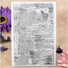 Newspaper Background Clear Stamps for Card Making Decoration and DIY Scrapbookin